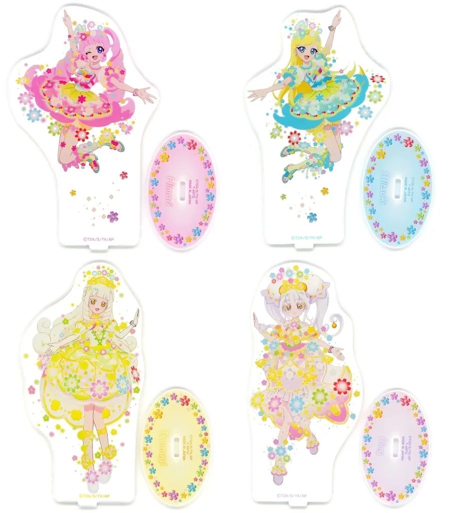 【中古】アクリルスタンド・アクリルパネル 全4種セット アクリルスタンドVol.1 フラワーバズリウム 「ひみつのアイプリ」 ナムコ限定