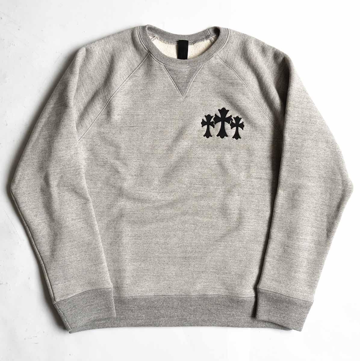 【最高級】CHROME HEARTS【ULTRA HEAVY FLEECE 7-11 CREW NECK】M クロムハーツ スウェット クロスパッチ 26060111