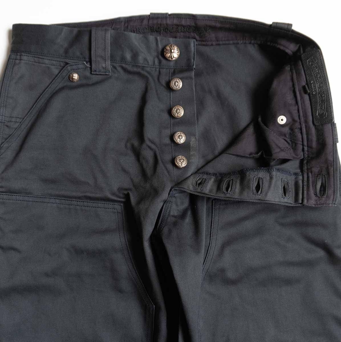 最高級】CHROME HEARTS【Carpenter Cross Ball Button Denim Pants】33