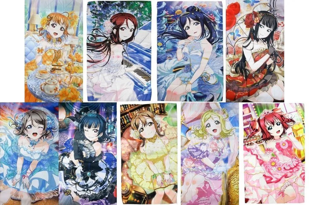 【中古】タペストリー 全9種セット マルチクロス 「ラブライブ!スクールアイドルフェスティバル ～after school ACTIVITY～ Next Stage」 スクフェスAC稼働3周年記念オリジナルグッズキャンペーン Aqoursキット ポイント交換景