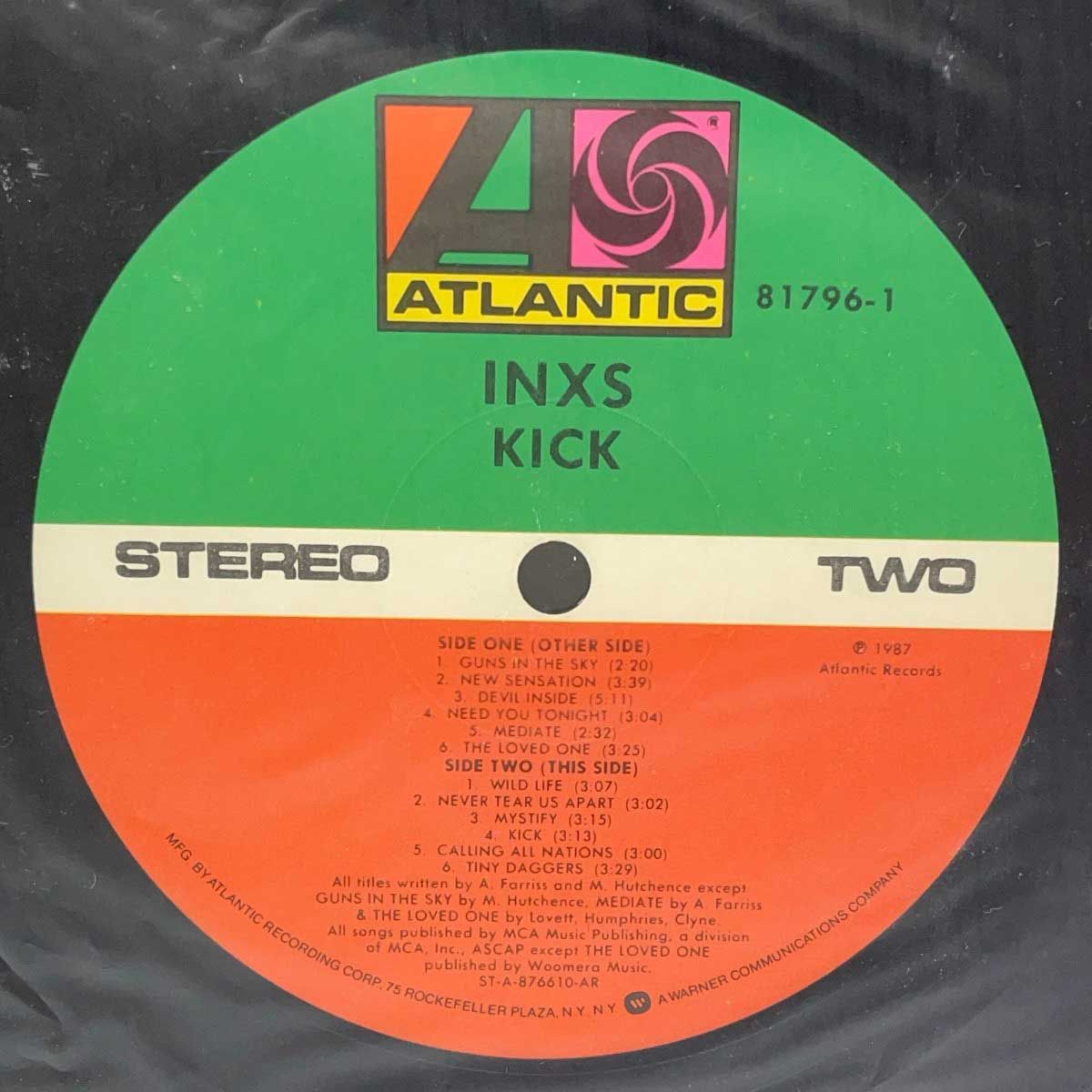 US盤 LP INXS インエクセス/Kick キック 7 81796-1/1987年 レコード