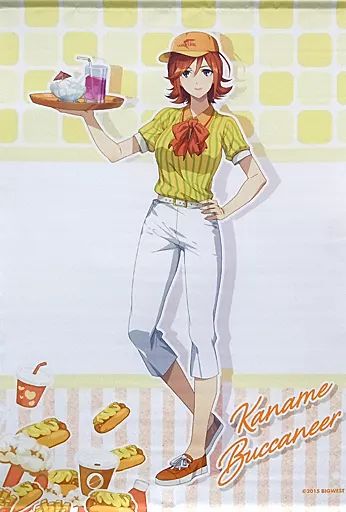 【中古】タペストリー カナメ・バッカニア B2タペストリー カフェVer. 「マクロスΔ×Chugai Grace Cafe」