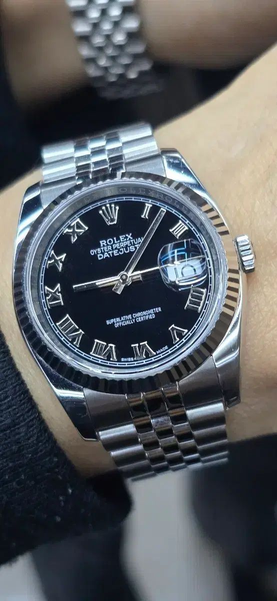 ROLEX デイジャスト 116234 黒文字盤 ローマン