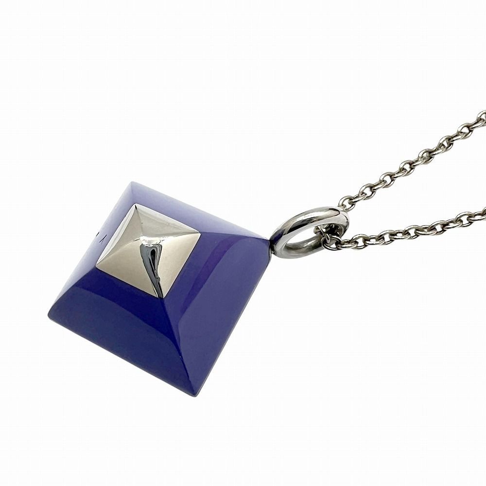 HERMES エルメス メドール キュピドン ネックレス パープル シルバー メタル ペンダント 紫 アクセサリー ジュエリー レディース 【ブランドギャラリー東心斎橋店】