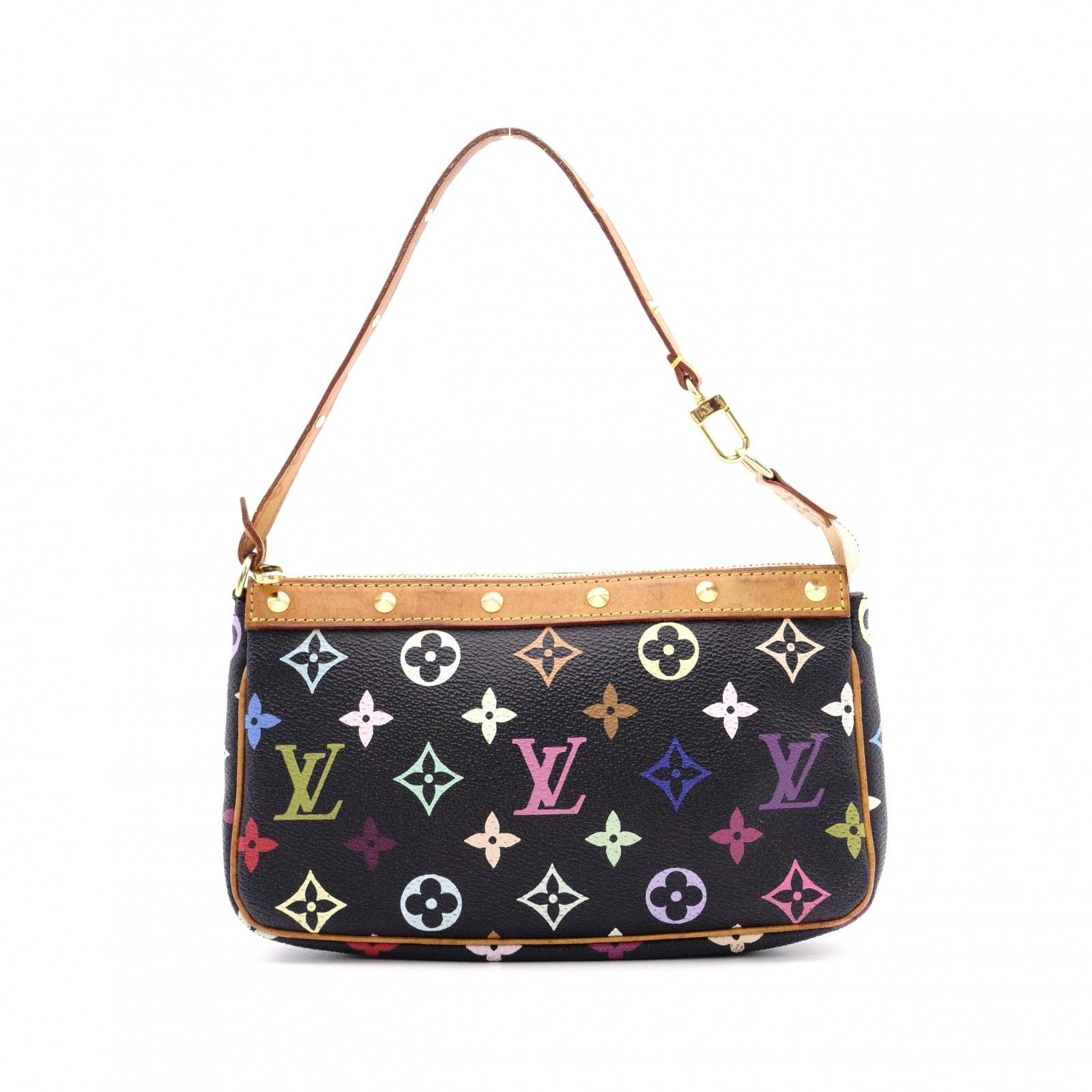 LOUIS VUITTON ルイヴィトン ポシェット アクセソワール モノグラム マルチカラー ショルダーバッグ ブラック