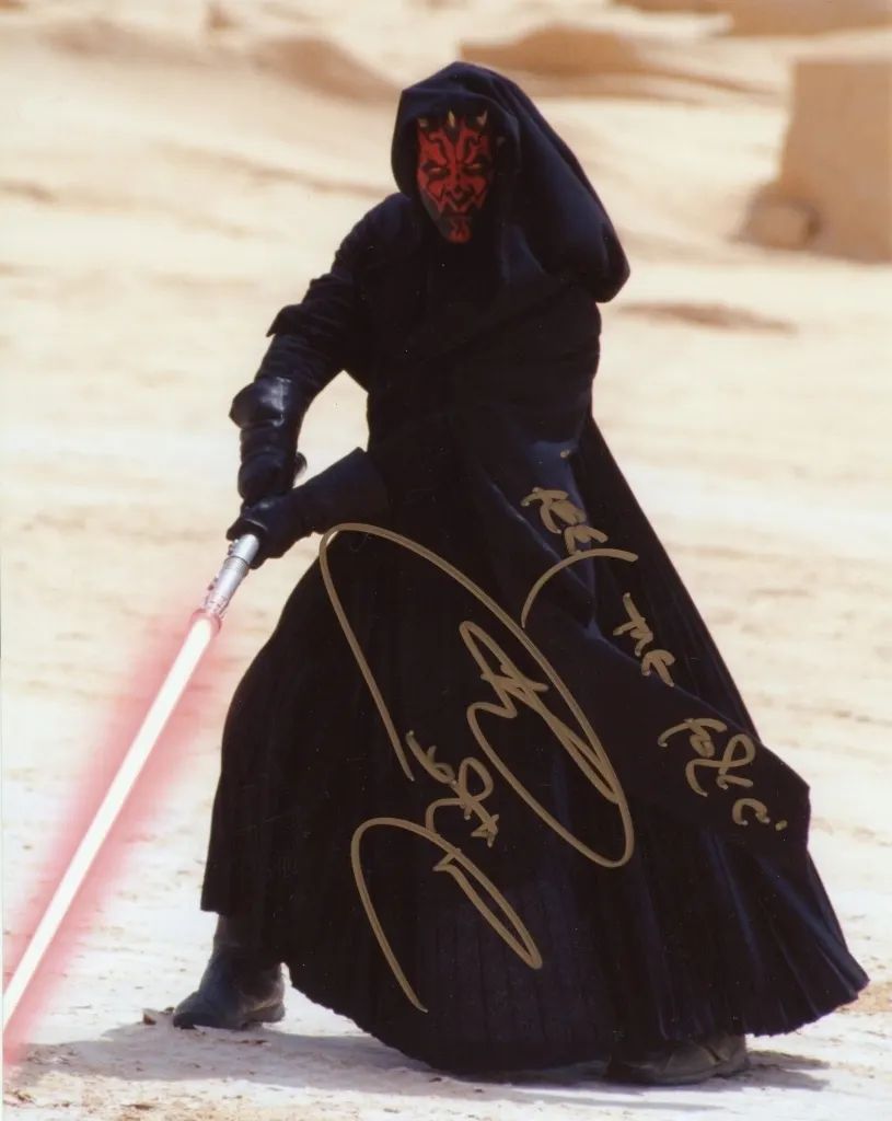 中古】紙製品 レイ・パーク(ダース・モール) 直筆サイン入りポート