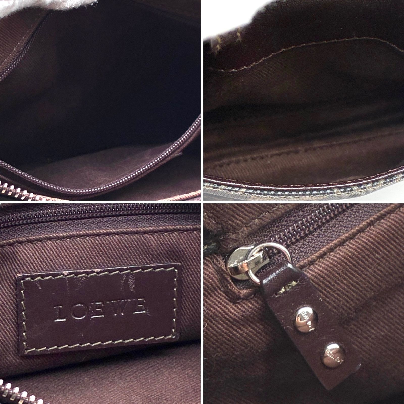 美品 ロエベ LOEWE ショルダーバッグ リピートアナグラム ポーチ付 