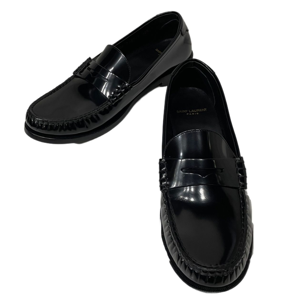 SAINT LAURENT サンローラン ペニーローファー シューズ 革靴 YSLロゴ