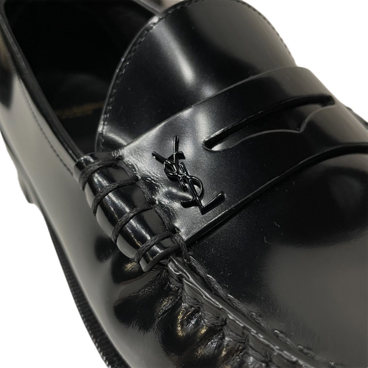 SAINT LAURENT サンローラン ペニーローファー シューズ 革靴 YSLロゴ 