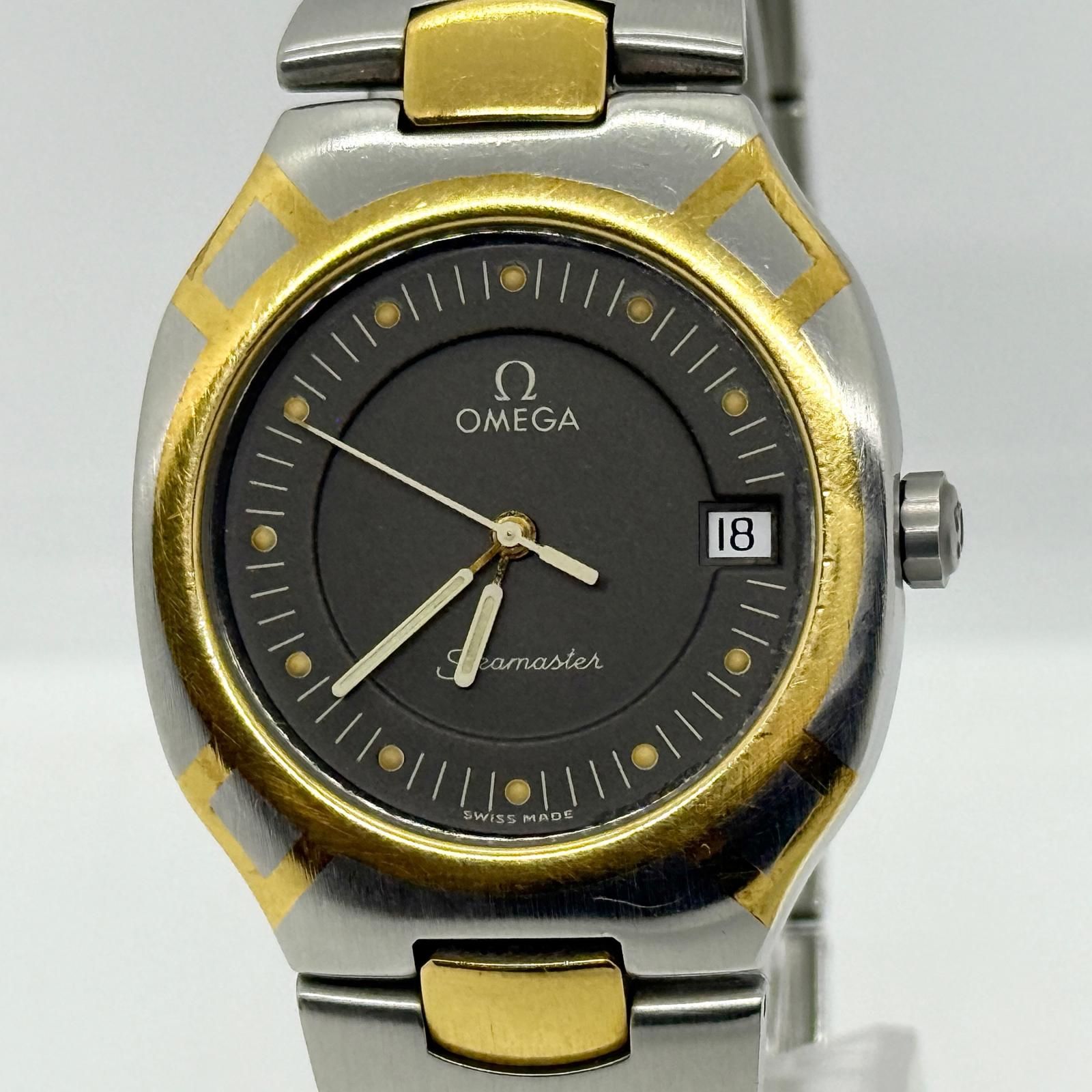 OMEGA オメガ SEAMASTER シーマスター ポラリス グレー QZ ユニセックス 腕時計 稼働品