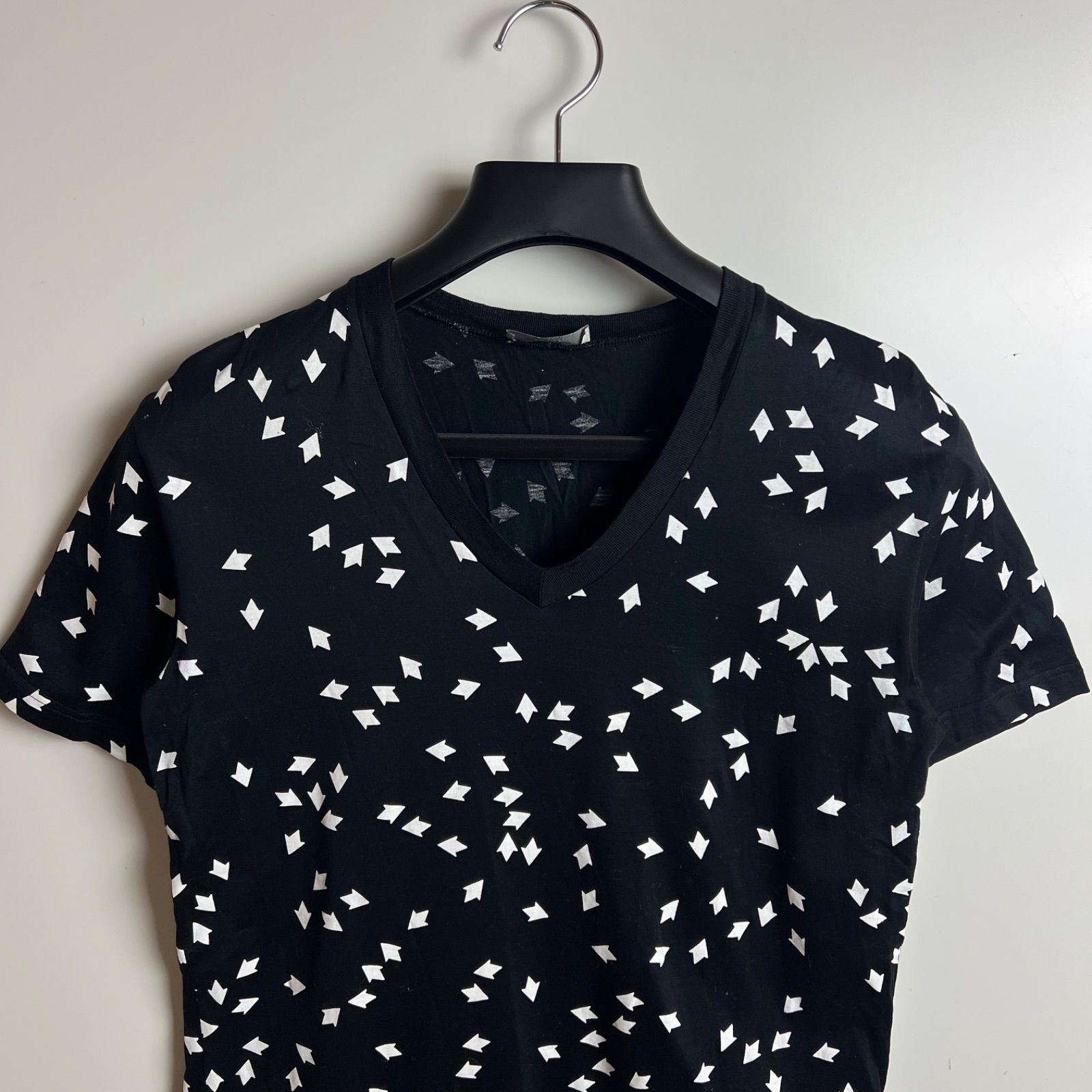 Dior homme 騙し絵 ジオメトリックパターン Tシャツ XXS エディ期 Dior HOMME 2008 08ss 00s Hedi archive all pattern V Tee XXS