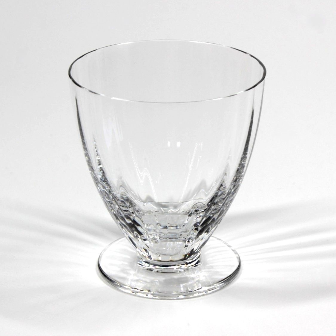 W36【極美品】Baccarat バカラ フロール ワイングラス 9.3cm クリスタル 波打ちデザイン Flore
