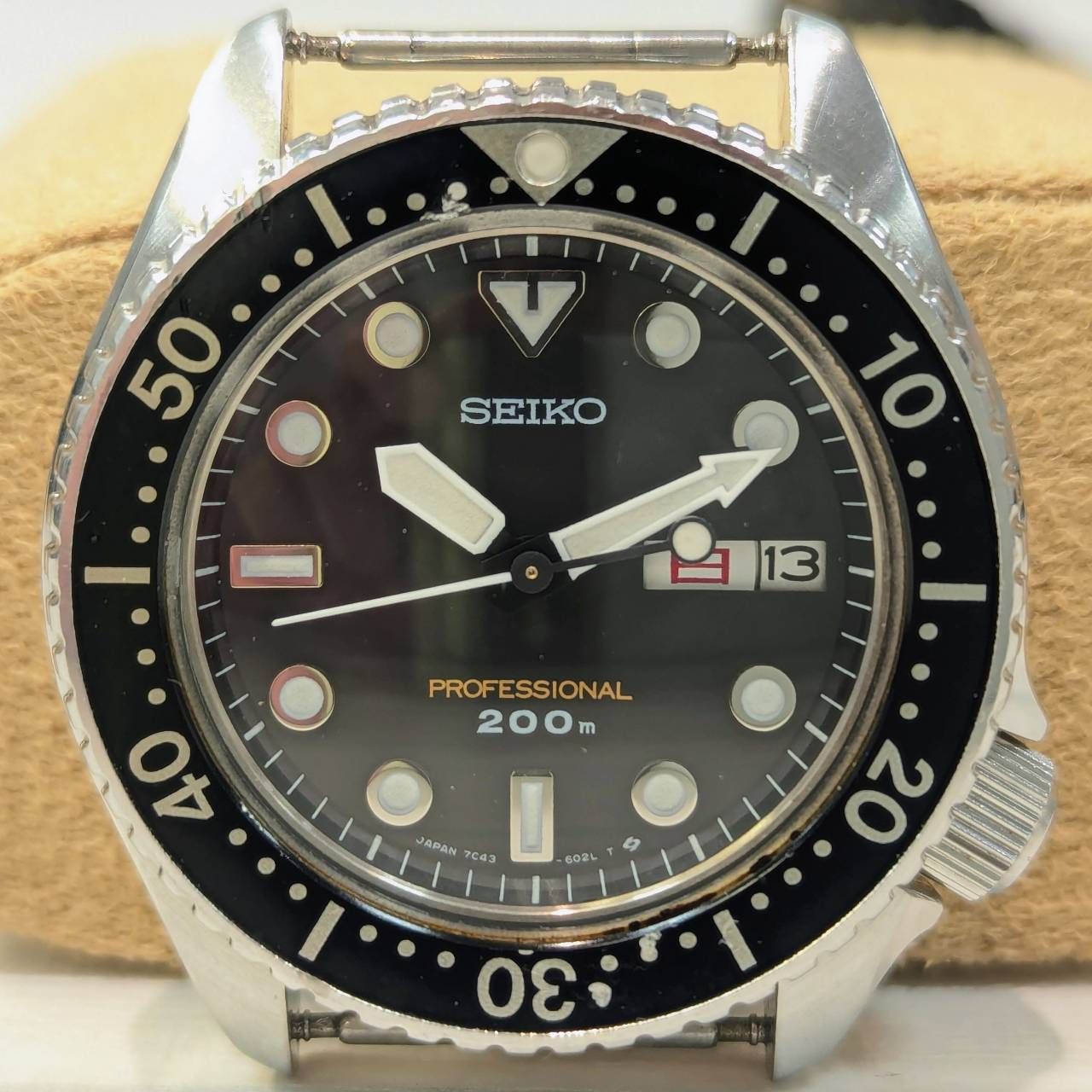 【塩】SEIKO/セイコー 80年代 クォーツ 37mm ダイバーズウォッチ 7C43-6010【24242MO】F11