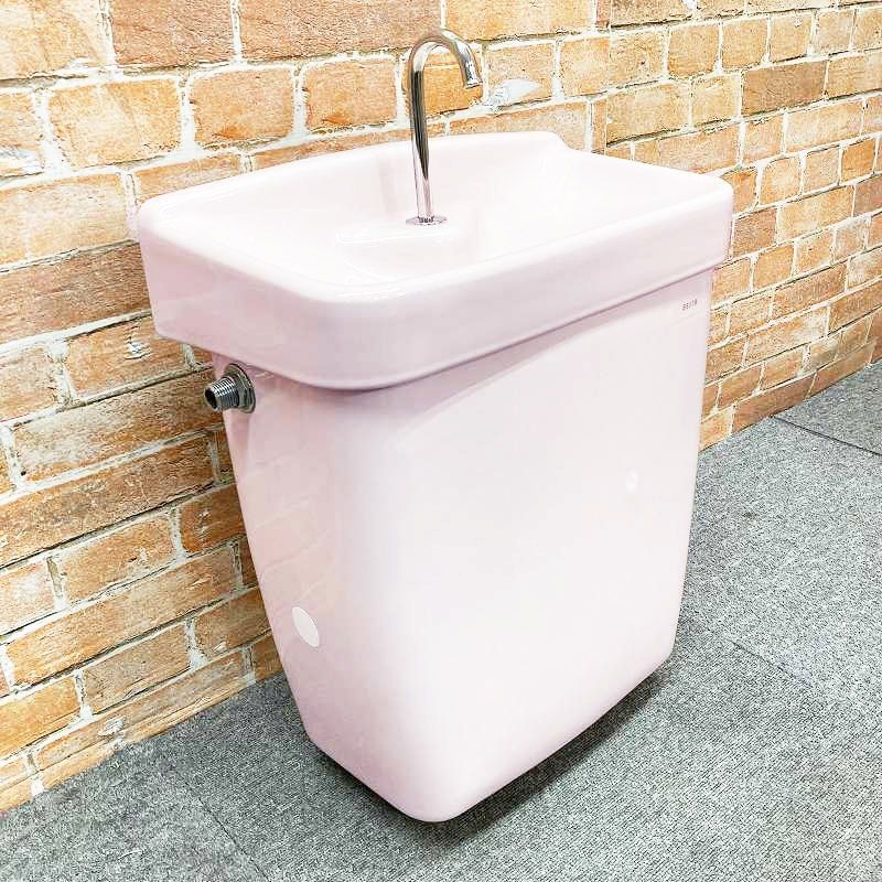【中古品】【美品】 TOTO 洋式 トイレ便器 ロータンクと蓋のセット 「S517R」 #SR2(パステルピンク) 13F