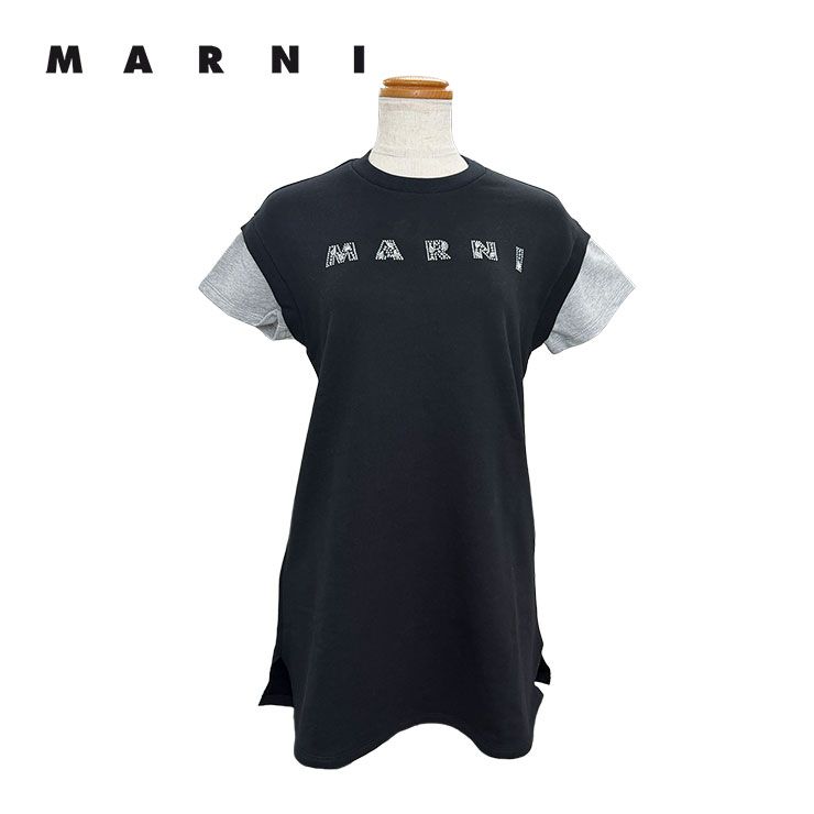 MARNI マルニ M01447 ラインストーンミニワンピース シャツワンピ Tシャツ レディース 女性 キッズ ジュニア トップス