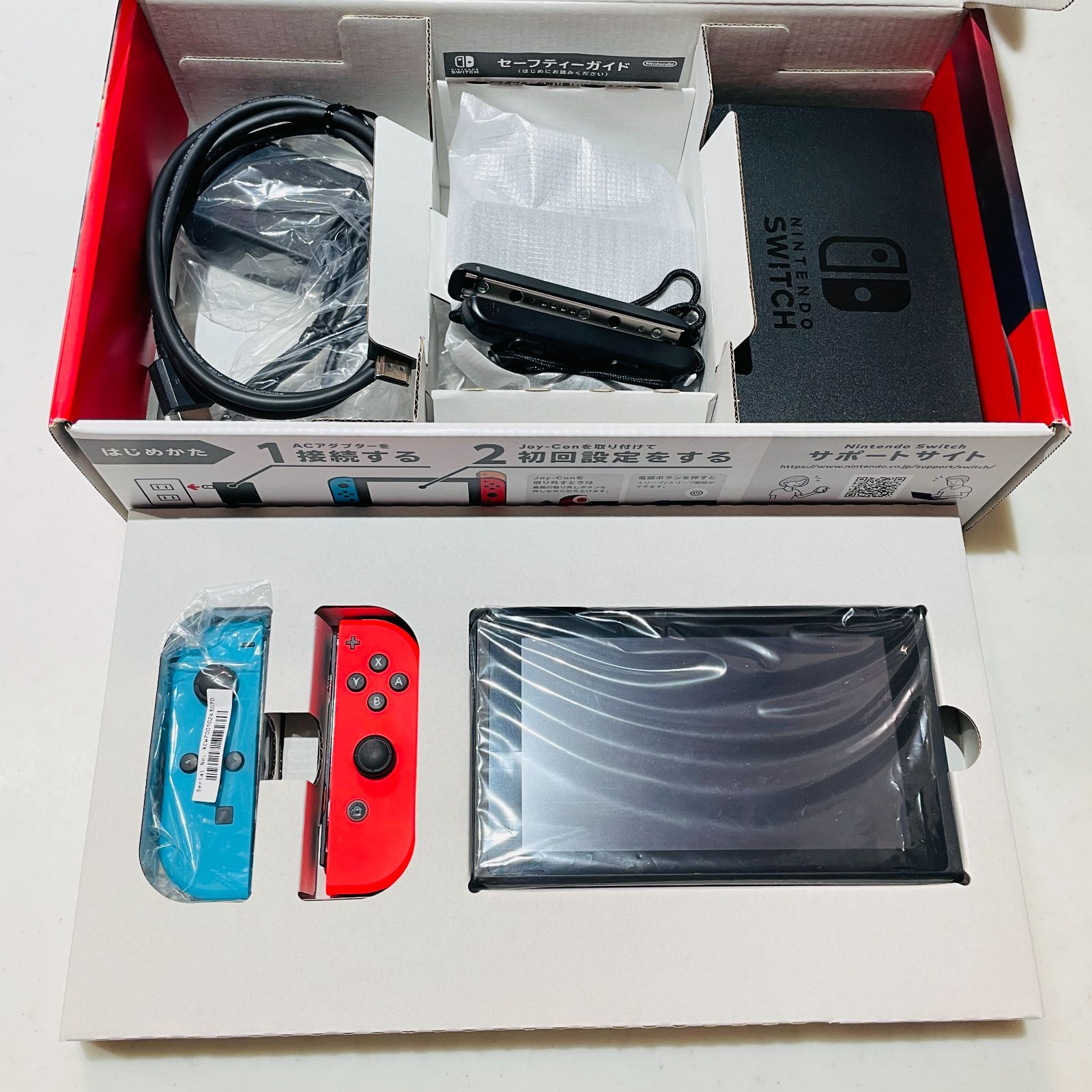 新型 Nintendo Switch ネオンブルー ネオンレッド 2021年製 動作確認 