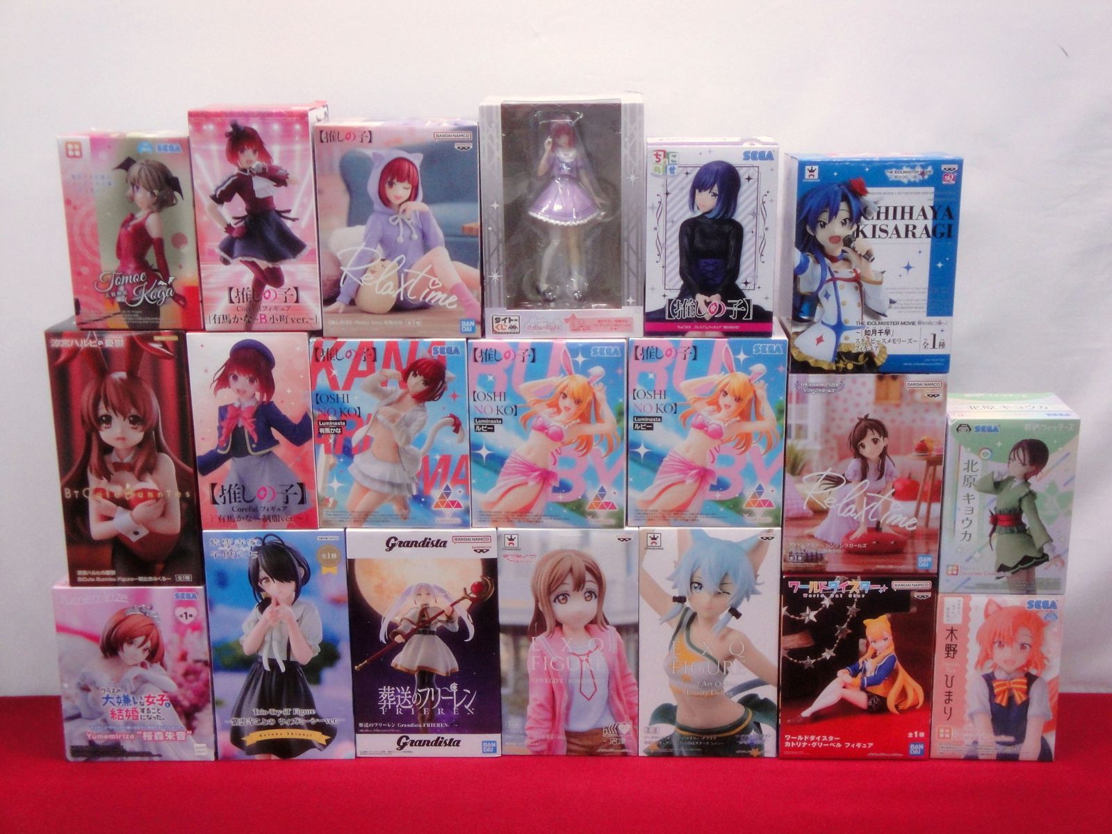 【カメ】【ほぼ未開封品】推しの子 葬送のフリーレン ラブライブ! SAO アイマス 涼宮ハルヒの憂鬱 青春ブタ野郎 他 フィギュア まとめ 20点 314