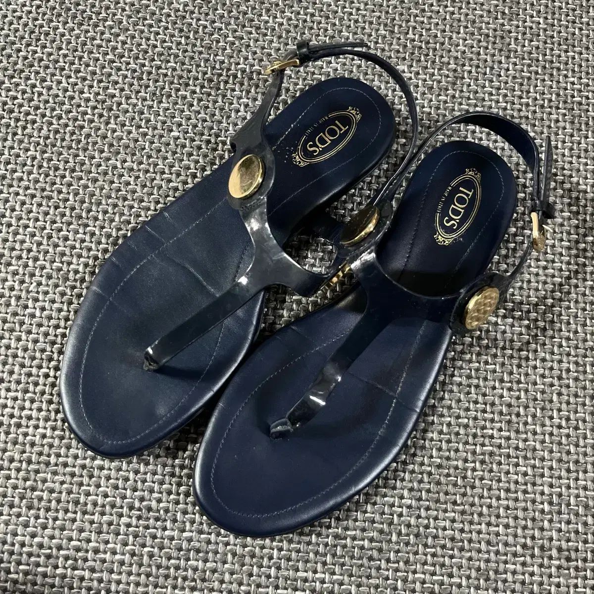 TOD'S サンダル ネイビー 38