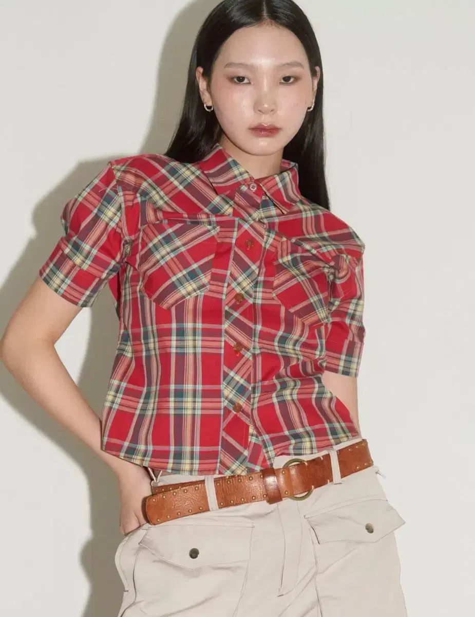 ヘレティック WESTERN CHECK SHIRT / red