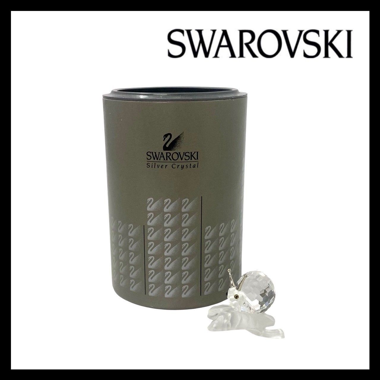 Y【SWAROVSKI】ブドウの葉の上のカタツムリ クリスタル 196501 ガラス
