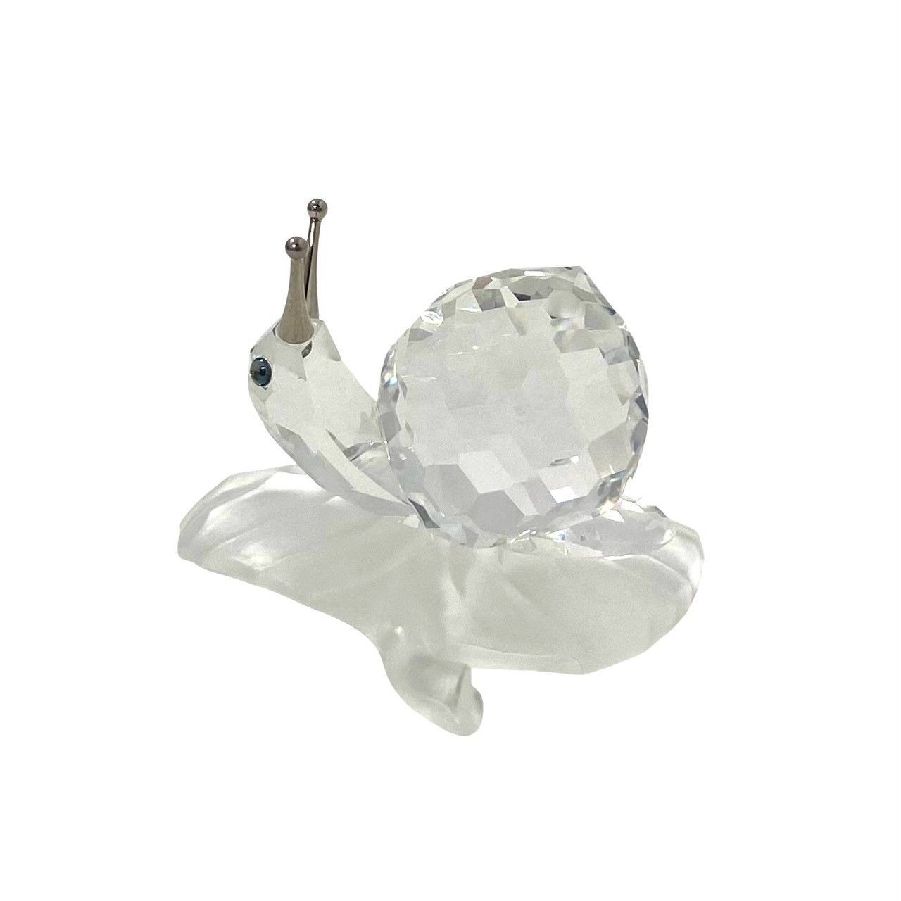 【SWAROVSKI スワロフスキー】葉っぱの上のかたつむり☘ 置物 インテリア Y【SWAROVSKI】ブドウの葉の上のカタツムリ クリスタル 196501 ガラス