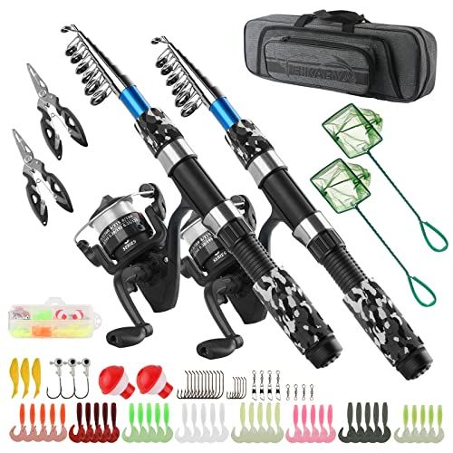 2本釣りセット 1.7M釣り竿セット 初心者 ロッド リールセット フィッシングロッドセット スピニングロッド スピニングリール 海釣りセット コンパクトセット 入門セット グラスファイバーロッド 携帯便利 軽量 フィッシングブライヤー&釣り 3615c227