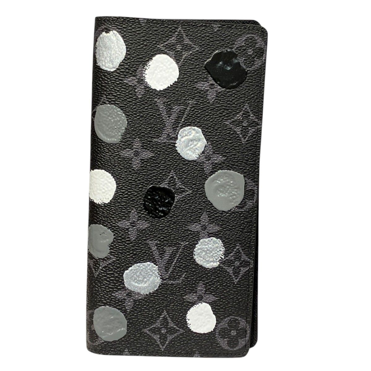 ルイ・ヴィトン LOUIS VUITTON ポルトフォイユブラザ 草間彌生コラボ モノグラムエクリプス 長財布 トアル地 M81932 メンズ