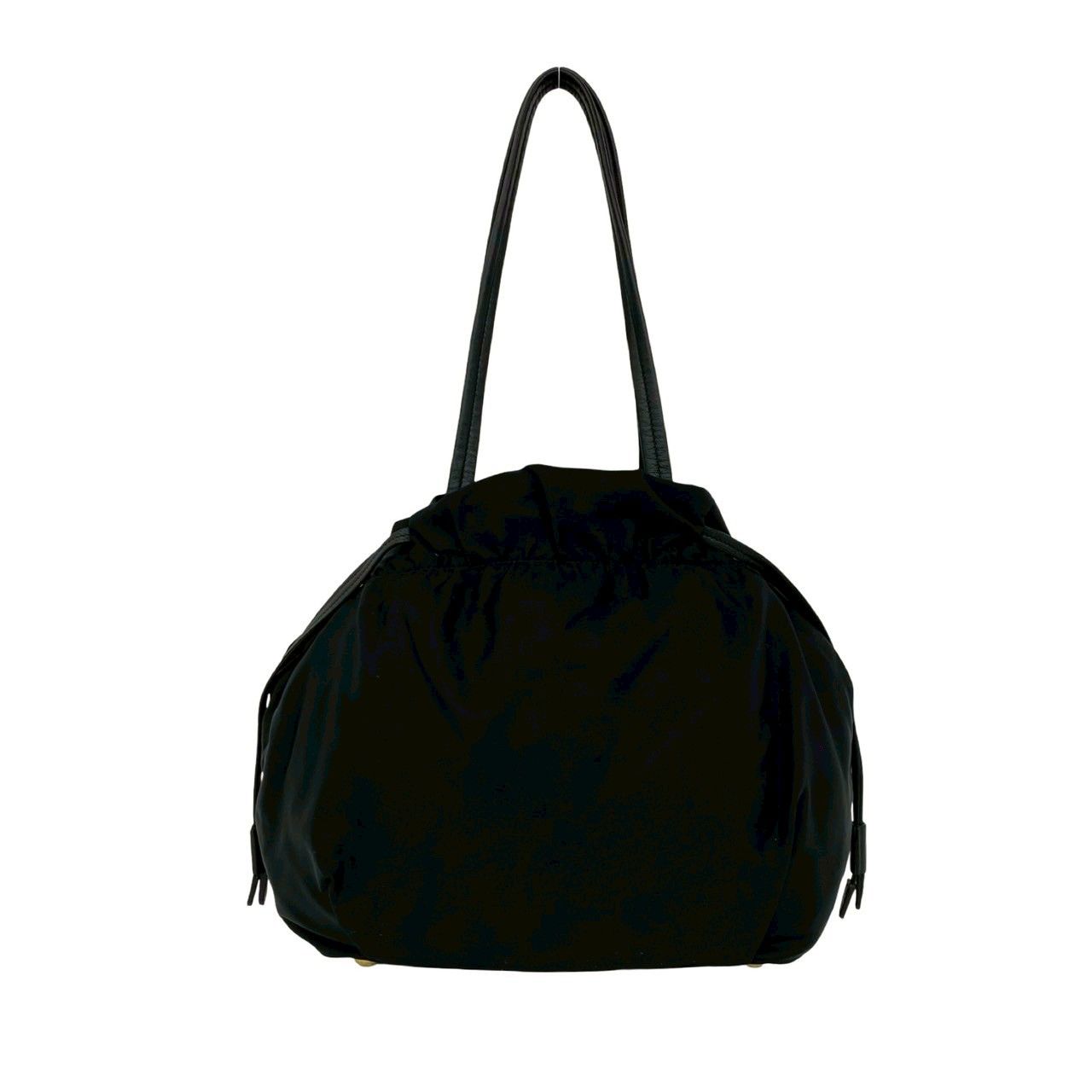 極 美品 PRADA プラダ ロゴ 金具 テスート ナイロン レザー 本革 