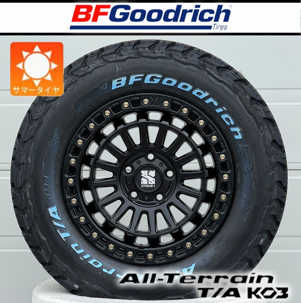 新品 タイヤホイール 4本セット デリカD5 エクストレイル RAV4 16インチ BF グッドリッチ KO3 225/70R16 XTREMEJ XJ08