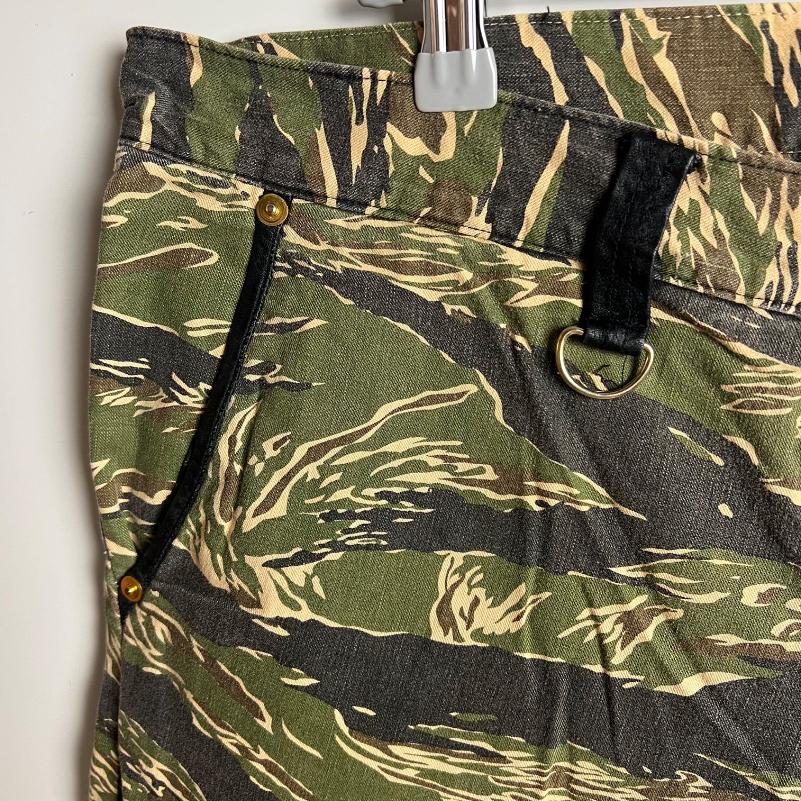 KING MOB 666 japan punk camo leather shorts pants M キングモブ 