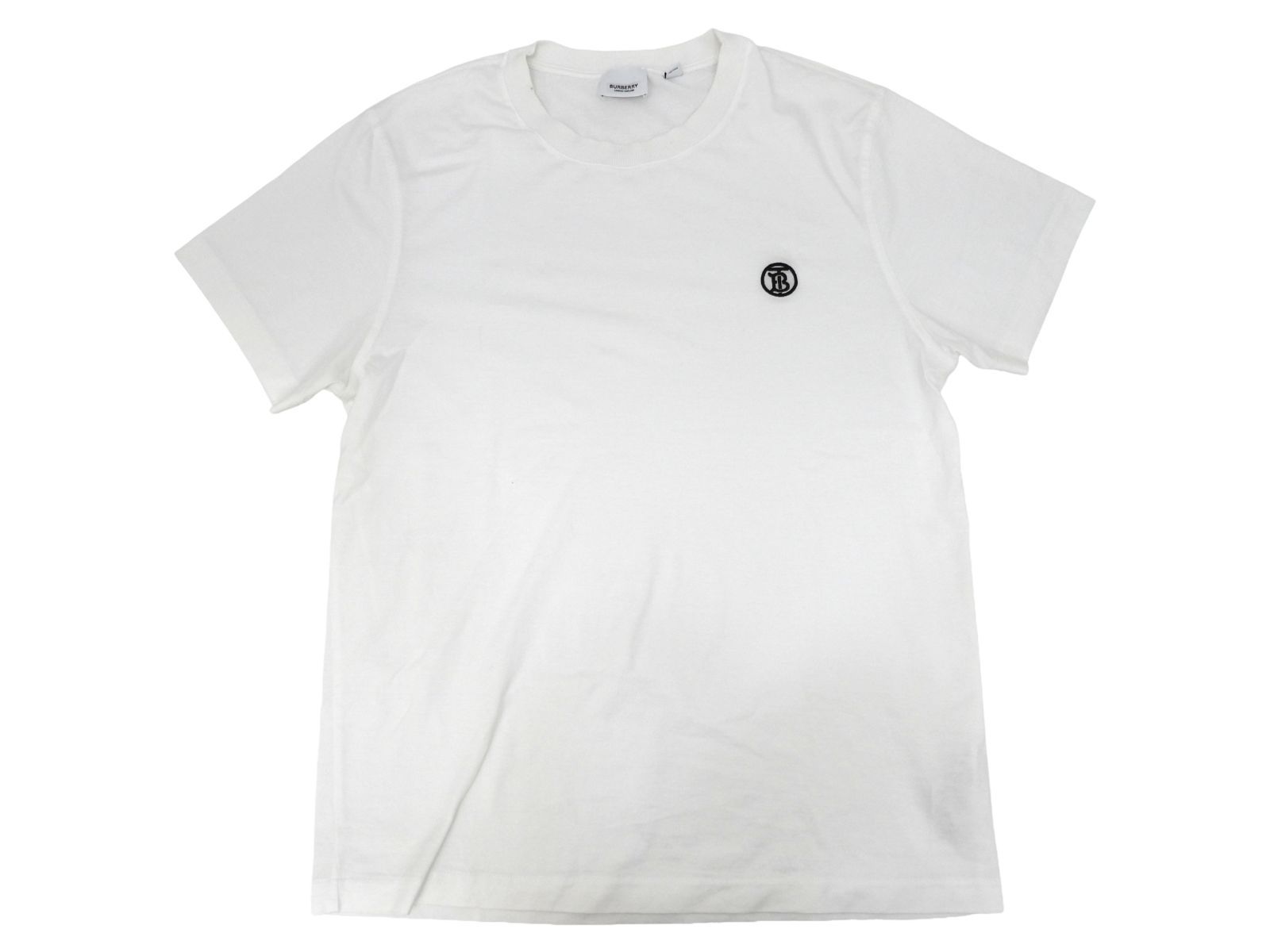 ■バーバリー ロゴ刺繍Tシャツ Lサイズ ホワイト BURBERRY 中古品(126)