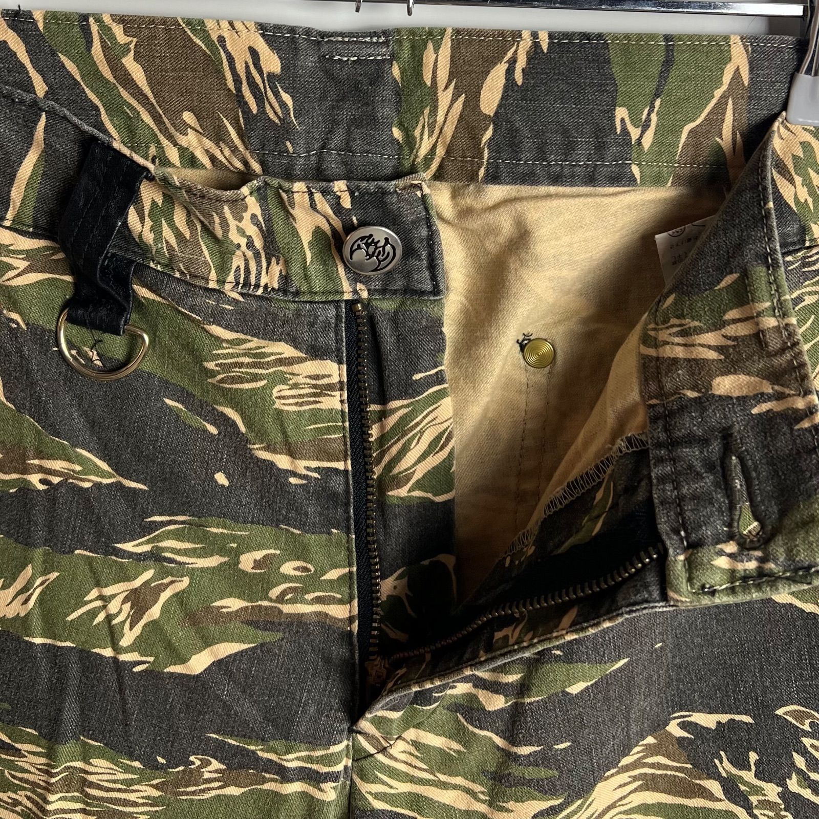 KING MOB 666 japan punk camo leather shorts pants M キングモブ 