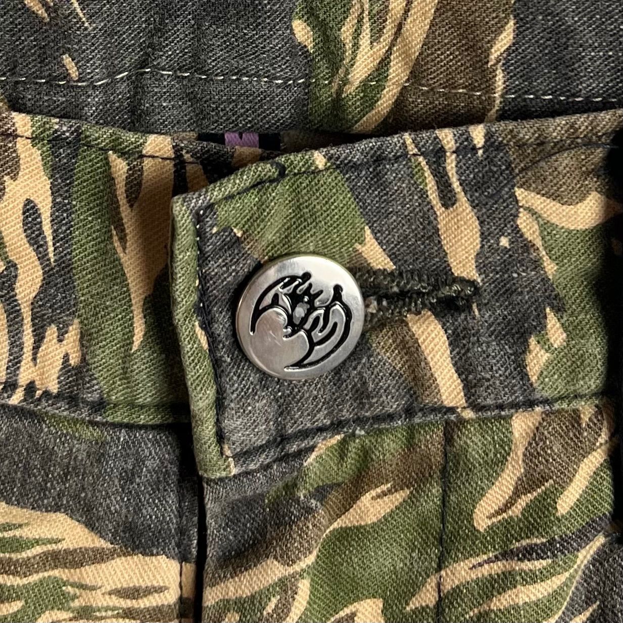 KING MOB 666 japan punk camo leather shorts pants M キングモブ