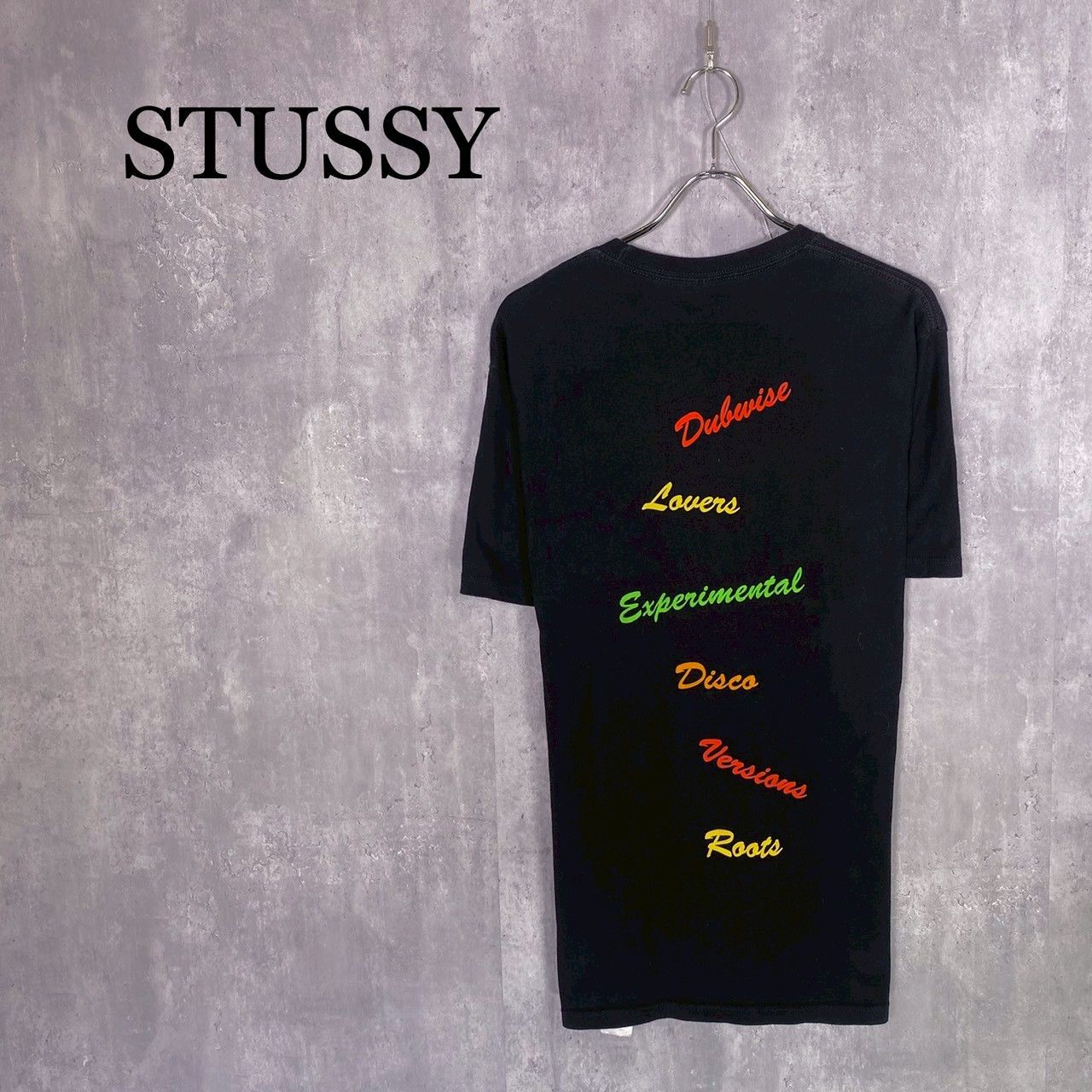 『STUSSY』ステューシー (M) レゲエワードプリントTシャツ メンズ