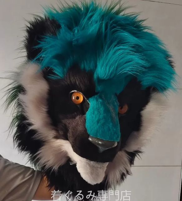 犬　猫　着ぐるみ ヘッド全頭　ヘッド ケモノ ファースーツ ぬいぐるみ コスプレ コスチューム Kurumi 一点物 C639