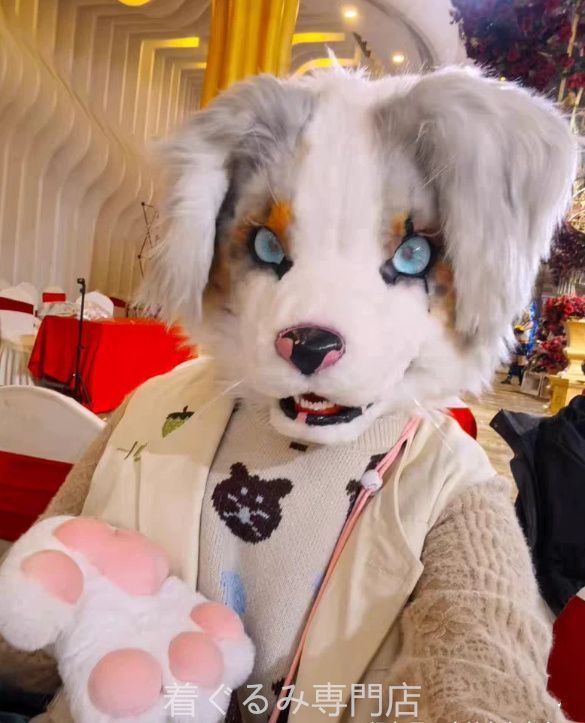犬　猫　着ぐるみ ヘッド全頭　ヘッド ケモノ ファースーツ ぬいぐるみ コスプレ コスチューム Kurumi 一点物 C642