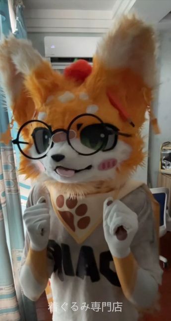 犬　猫　着ぐるみ ヘッド全頭　ヘッド ケモノ ファースーツ ぬいぐるみ コスプレ コスチューム Kurumi 一点物 C643