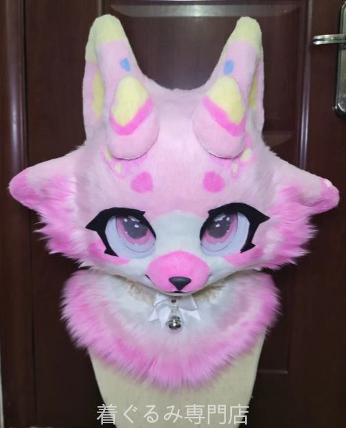 犬　猫　着ぐるみ ヘッド全頭　ヘッド ケモノ ファースーツ ぬいぐるみ コスプレ コスチューム Kurumi 一点物 C644
