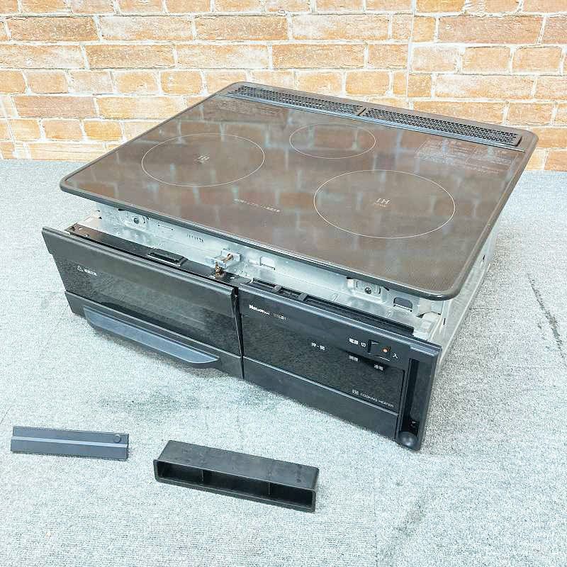【中古品】【ジャンク扱い】 National(ナショナル) 3口 ガラストップ ビルトイン型 IHクッキングヒーター 「E33EB1」 ビルトインコンロ 14F