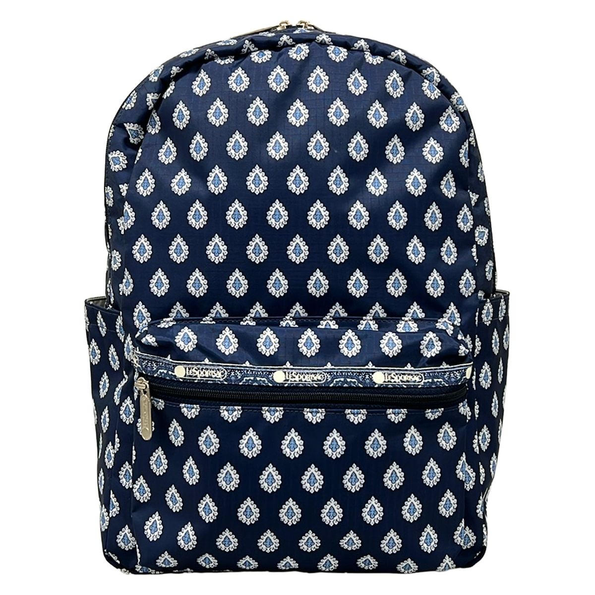LESPORTSAC(レスポートサック) リュックサック美品 - ダークネイビー×白×ライトブルー