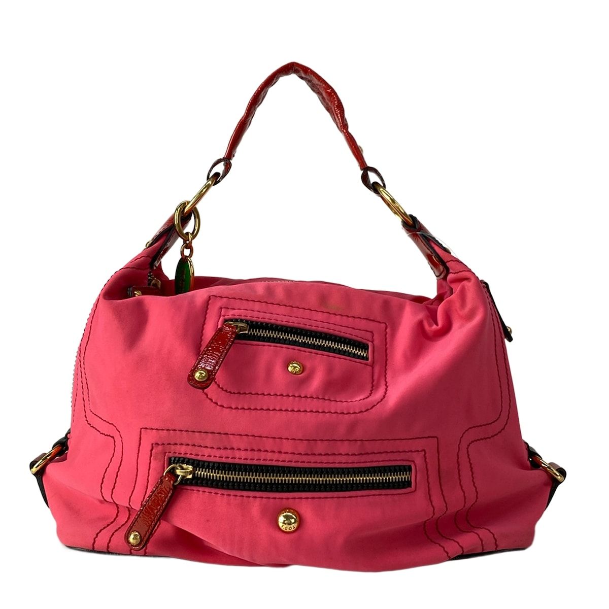 トッズ ハンドバッグ レッド レザー TOD'S