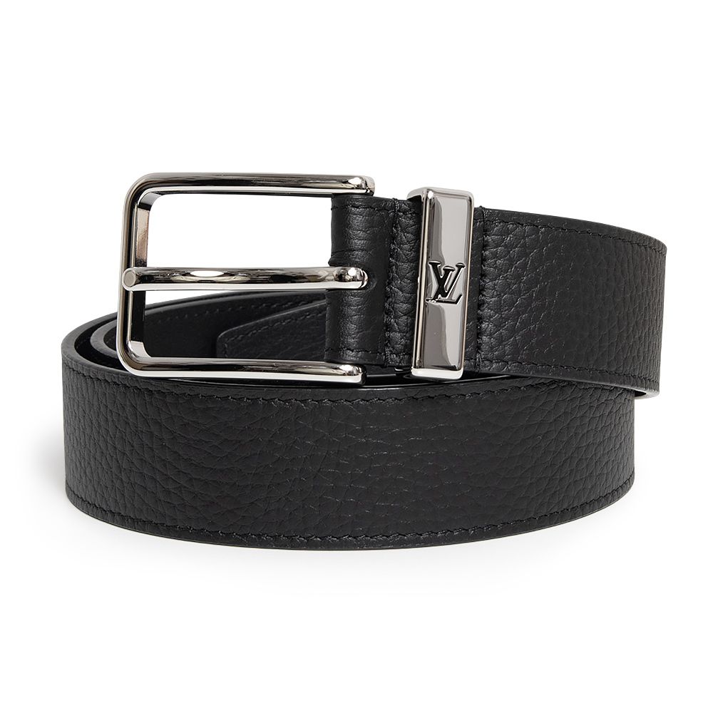 ルイ ヴィトン M6065T サンチュール ポンヌフ 35MM ＃95 トリヨンカーフレザー ブラック ベルト シルバー金具 箱付 LOUIS VUITTON（未使用　展示品）