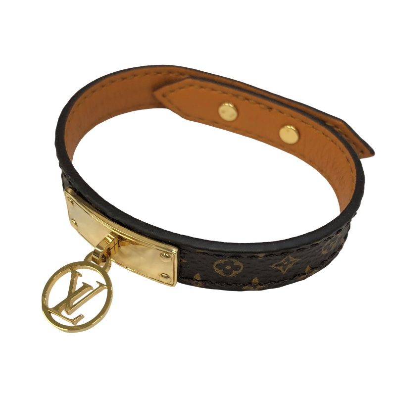 LOUIS VUITTON ルイヴィトン レディース ブレスレット M4150 ブラスレ ロゴマニア モノグラム 腕輪 【中古】 22605R4