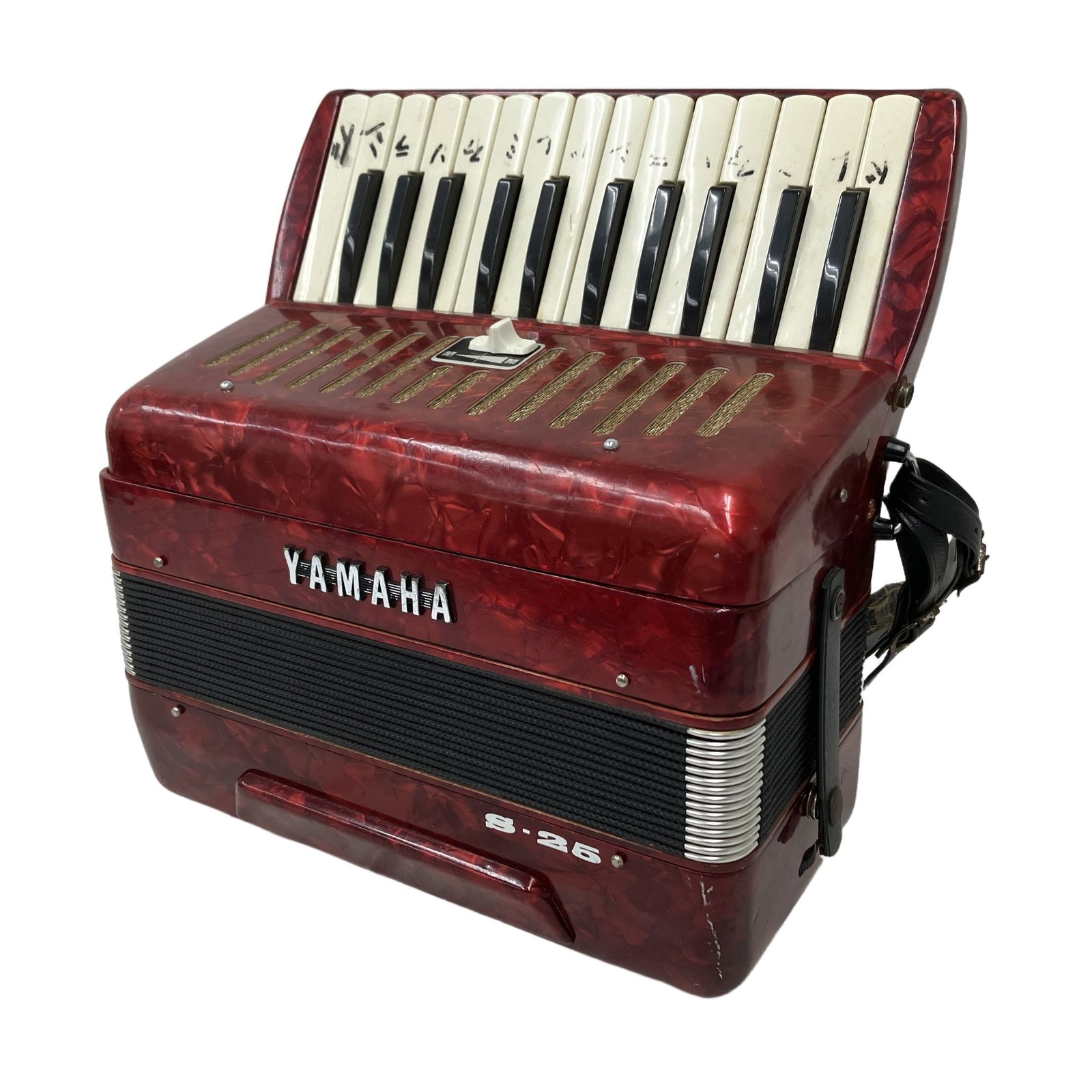 YAMAHA アコーディオン 25鍵盤　赤 YAMAHA アコーディオン S-25 ケース付 鍵盤楽器 25鍵 ジャンク