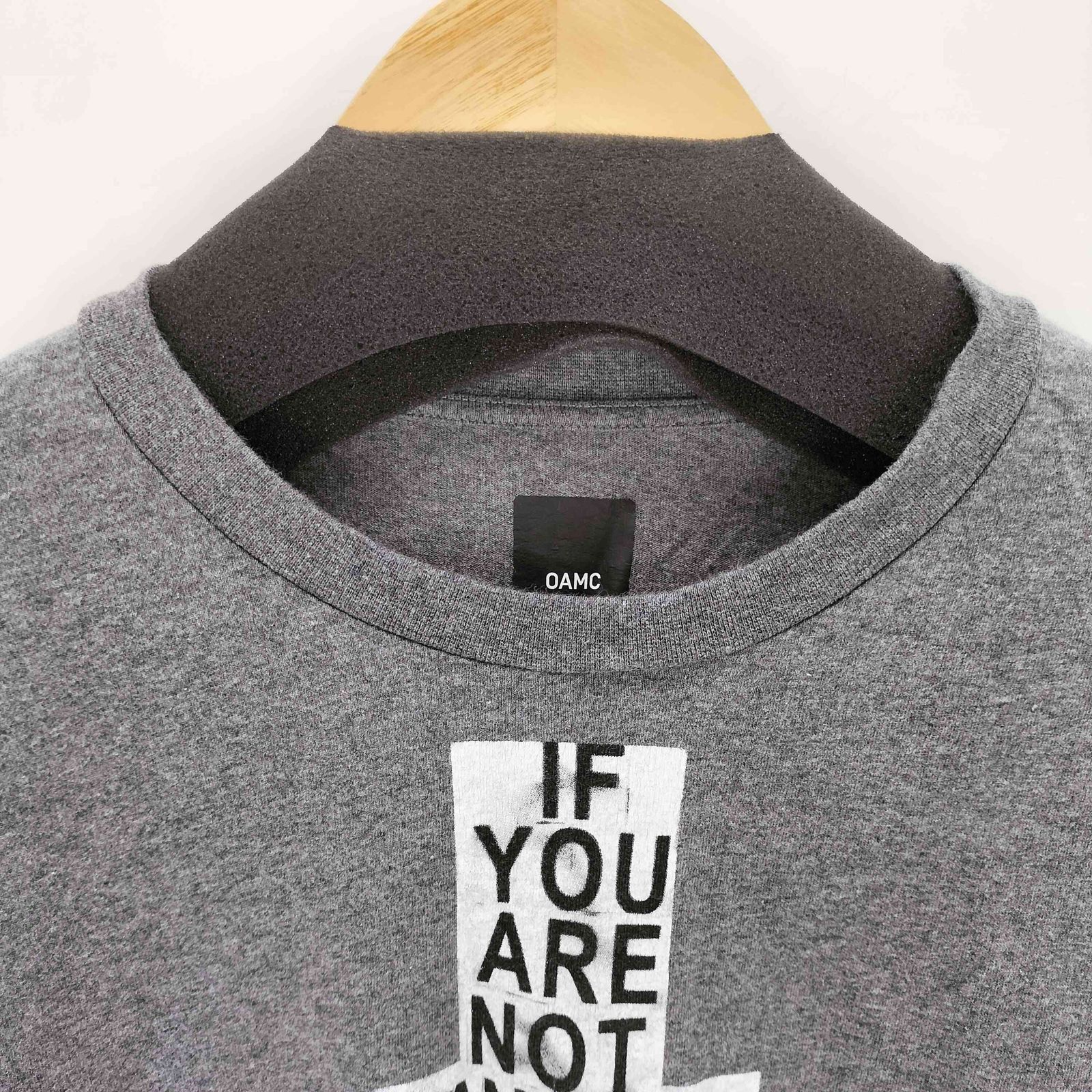 oamcアートプリント長袖カットソー オーエーエムシー OAMC PAY A TEE クロス メッセージプリントS/S
