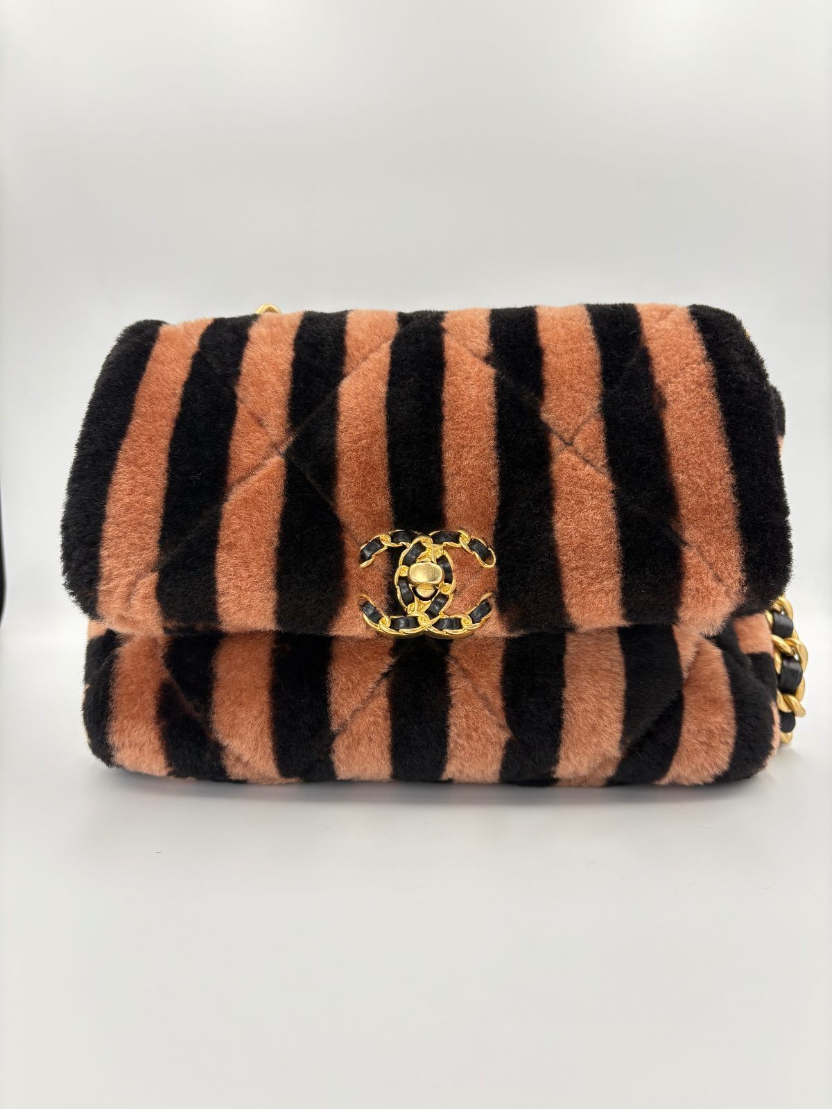 CHANEL シャネル 19バッグ スモール チェーンショルダーバッグ マルチカラー ツイード ABランク