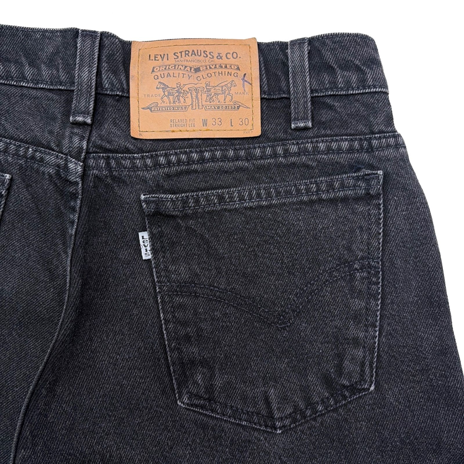 90s LEVIS リーバイス 555? ブラックデニム パンツ ジーンズ RELAXED 