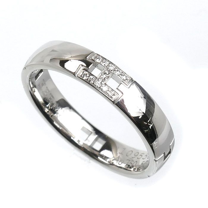 HERMES エルメス K18WG ホワイトゴールド エヴァー・ヘラクレス リング・指輪 H119853B 00050 ダイヤモンド 10号 50 3.8g レディース 中古 美品 68,750円