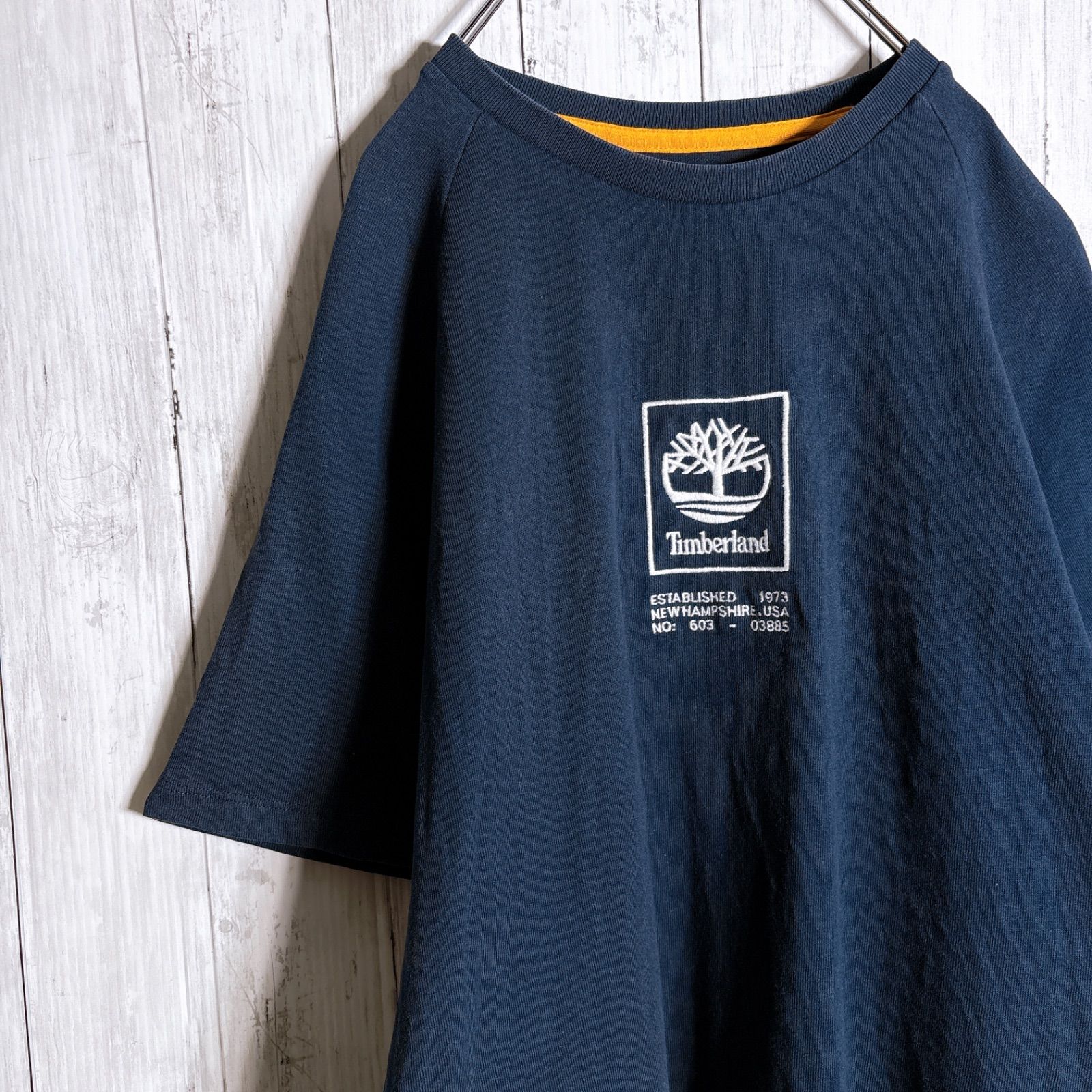 ティンバーランド　ワンポイント刺繍ロゴ　超ビッグサイズ　半袖シャツ　一点物古着. 刺繍ロゴ/ワンポイント】Timberland ティンバーランド 半袖Tシャツ