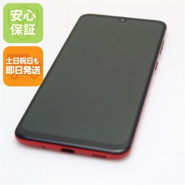 超美品 SCV43 Galaxy A30 レッド スマホ 本体 白ロム 土日祝発送OK 08000